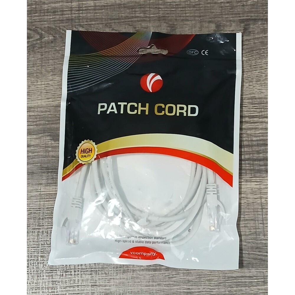 Patch Cord UTP Cat5a 7 Feet. High Quality. Compatible W Windows OS & Mac OS. New